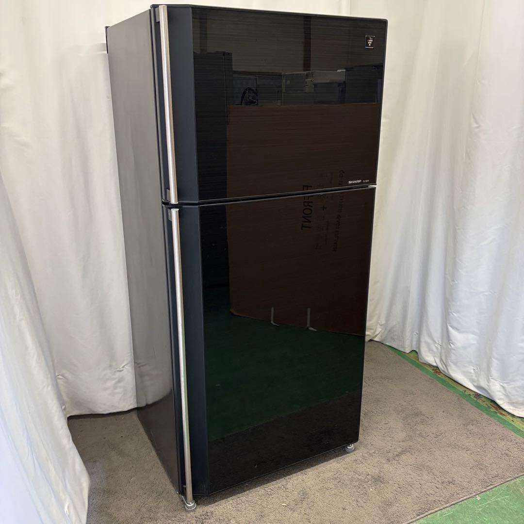 71❤️冷蔵庫　SHARP　500-600ℓ　大型　黒　右開　安い　中古　設置無料