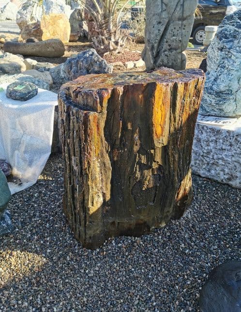 秋田産　珪化木　370キロ　木化石　庭石　鑑賞石　石　置物　オブジェ　インテリア