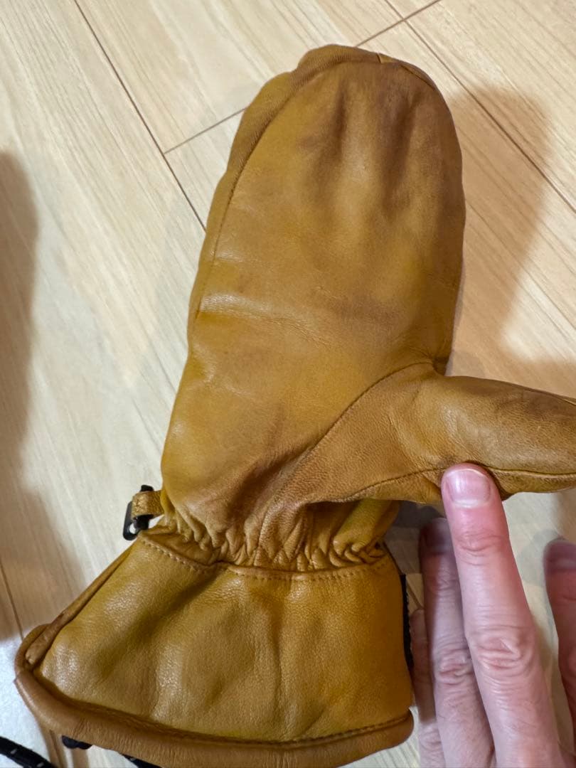 【最高級】レザー ミトン グローブ ブラウン GORE-TEX メンズ:Ｍ
