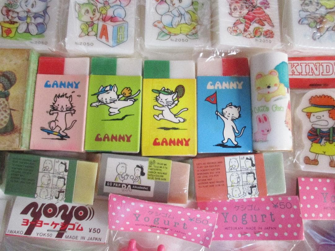 レトロファンシー消ゴム 鉛筆キャップ 大量セット 未使用 たのしみ屋様リクエスト