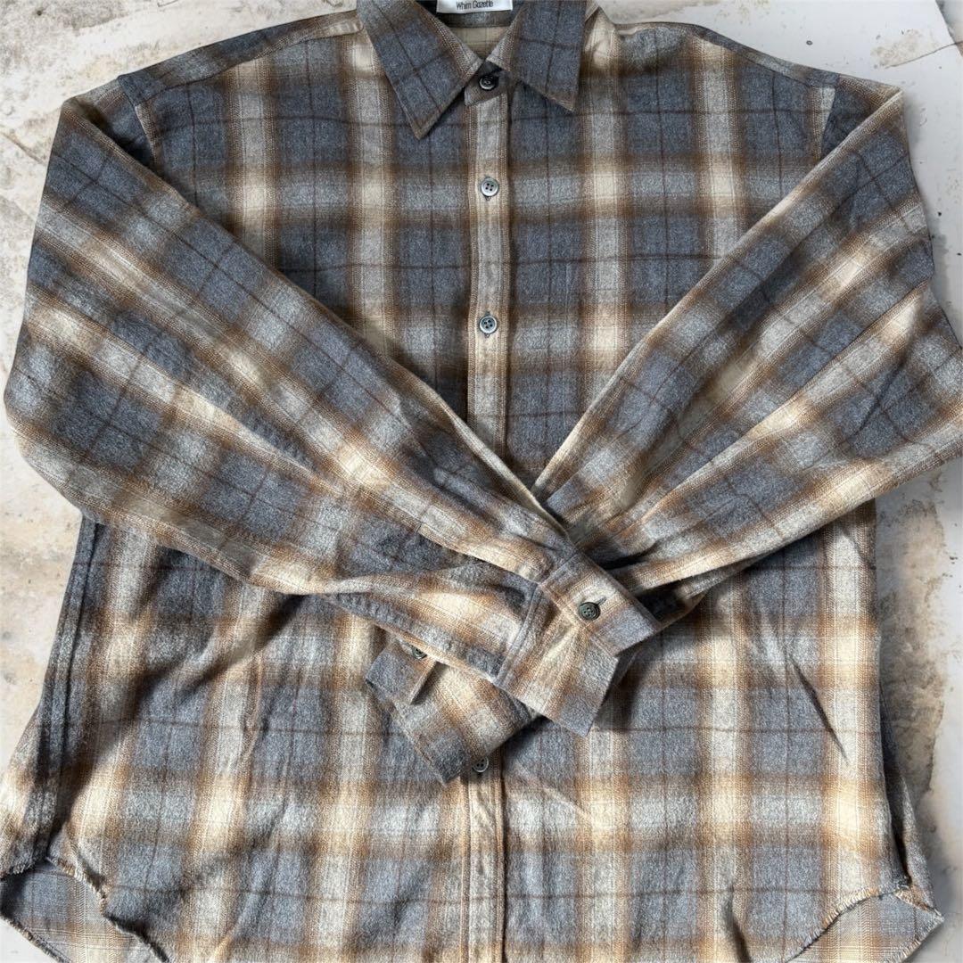 極美品✨️【Whim Gazette】シャギー チェック シャツ サイズフリー