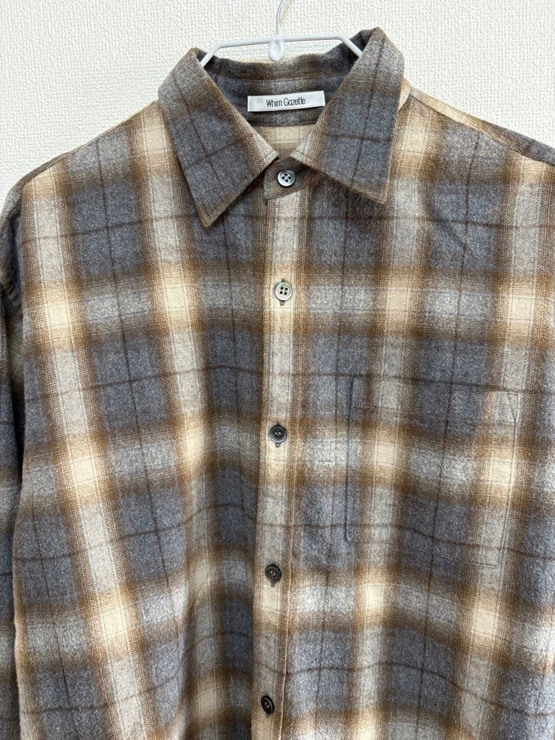 極美品✨️【Whim Gazette】シャギー チェック シャツ サイズフリー