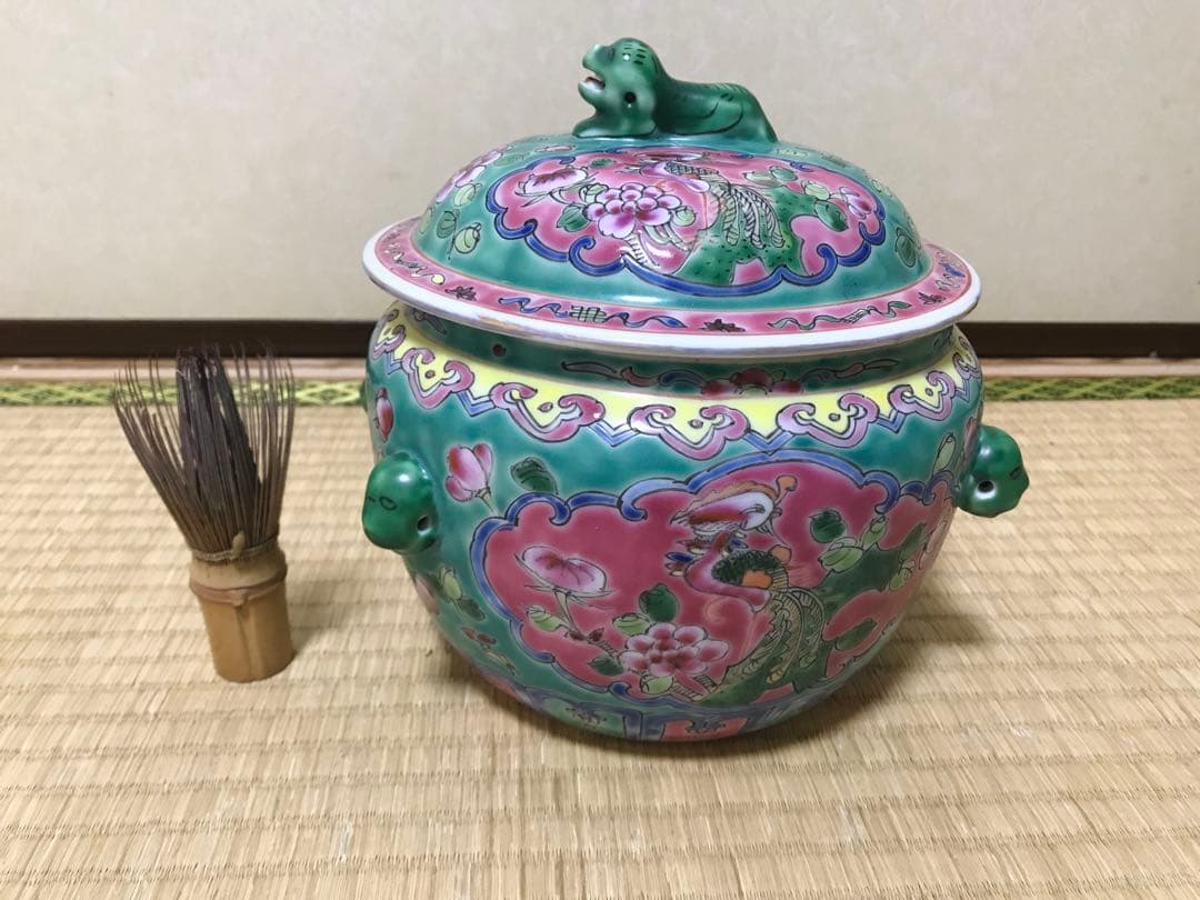 プラナカン　カムチェン　小物入れ　茶道具　水指