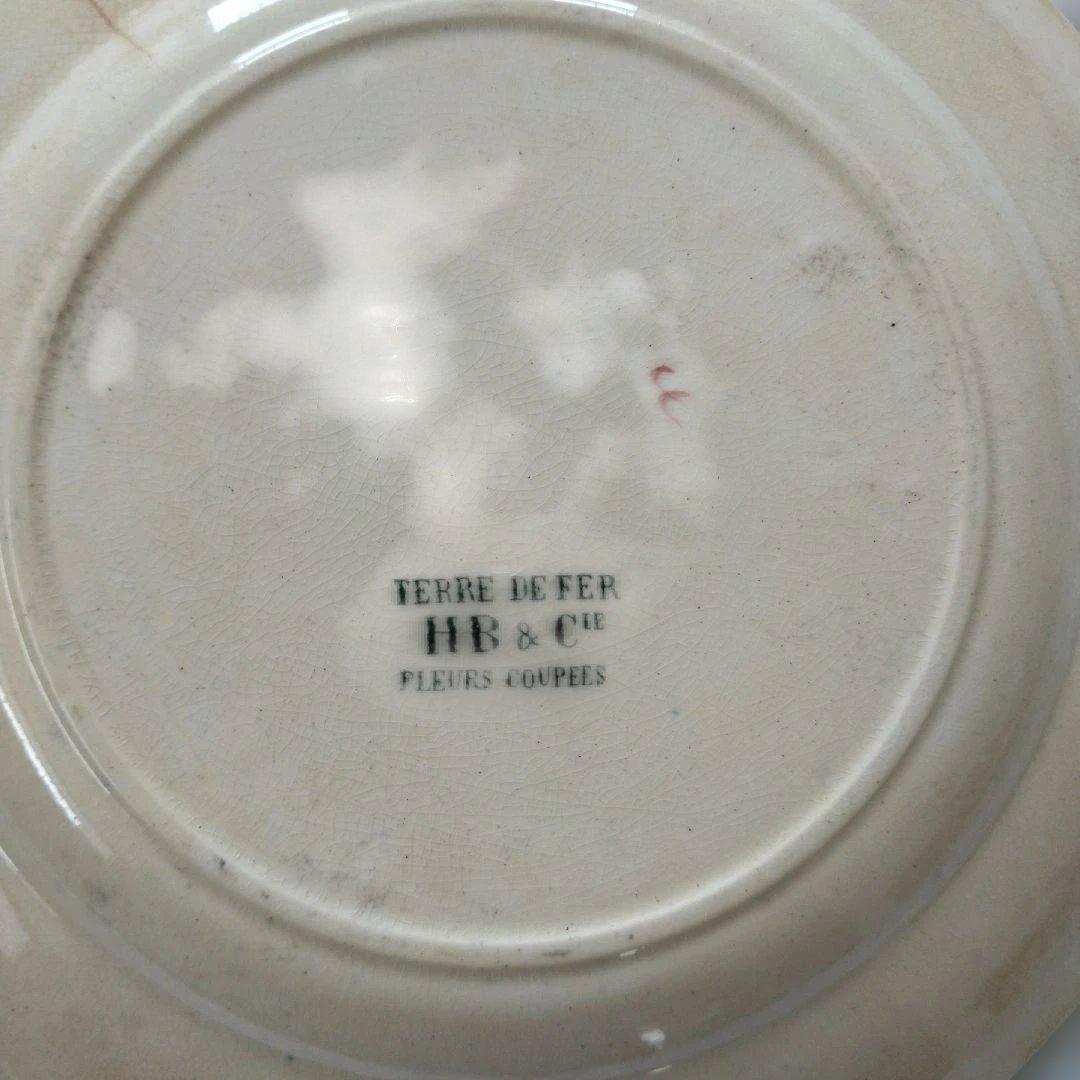 ライン他あり・ショワジールロワプレート・切り花/フランスアンティーク