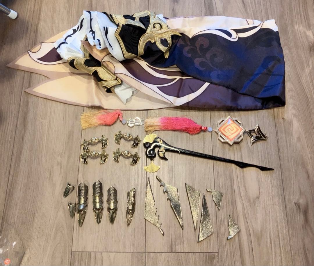 【値下げ】原神 凝光 コスプレ衣装 三分妄想 Mサイズ ウィッグ付き