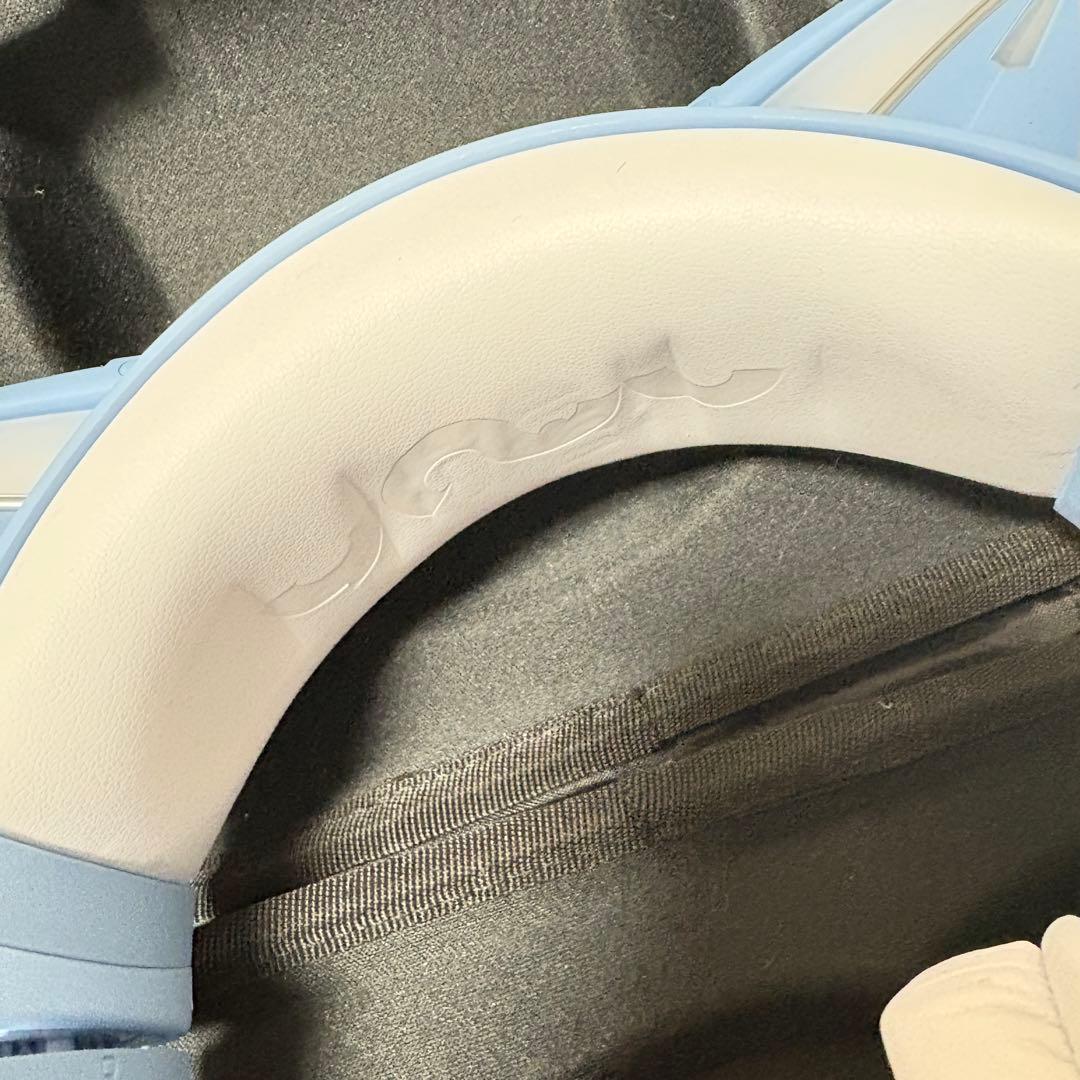 【極美品 YOWU】猫耳ヘッドホン ワイヤレス 第3世代 LED 水色 マイク