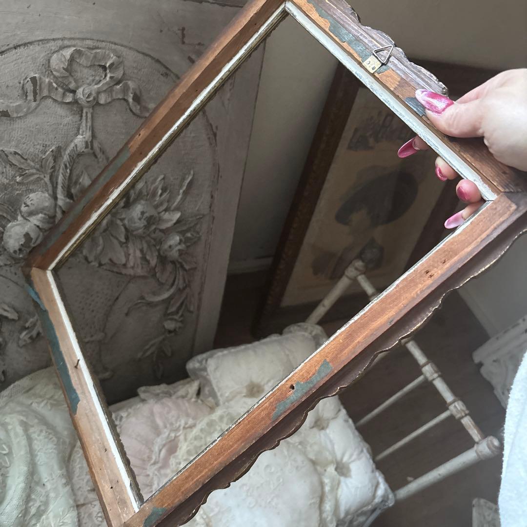 フランスアンティーク　額　レリーフ　フレーム　ゴールド　木製