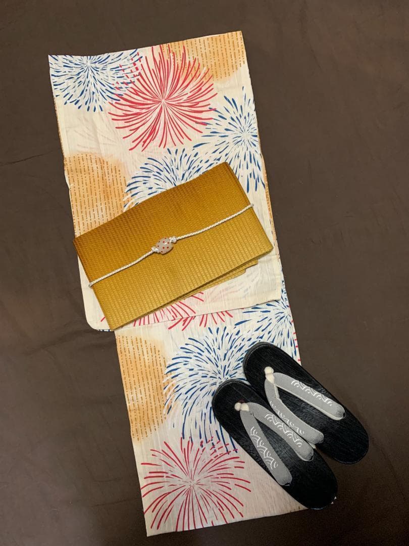 ◆最高級国産染◆高級綿変わり織り◆花火古典の生成り浴衣◆大人ゆかた◆新品