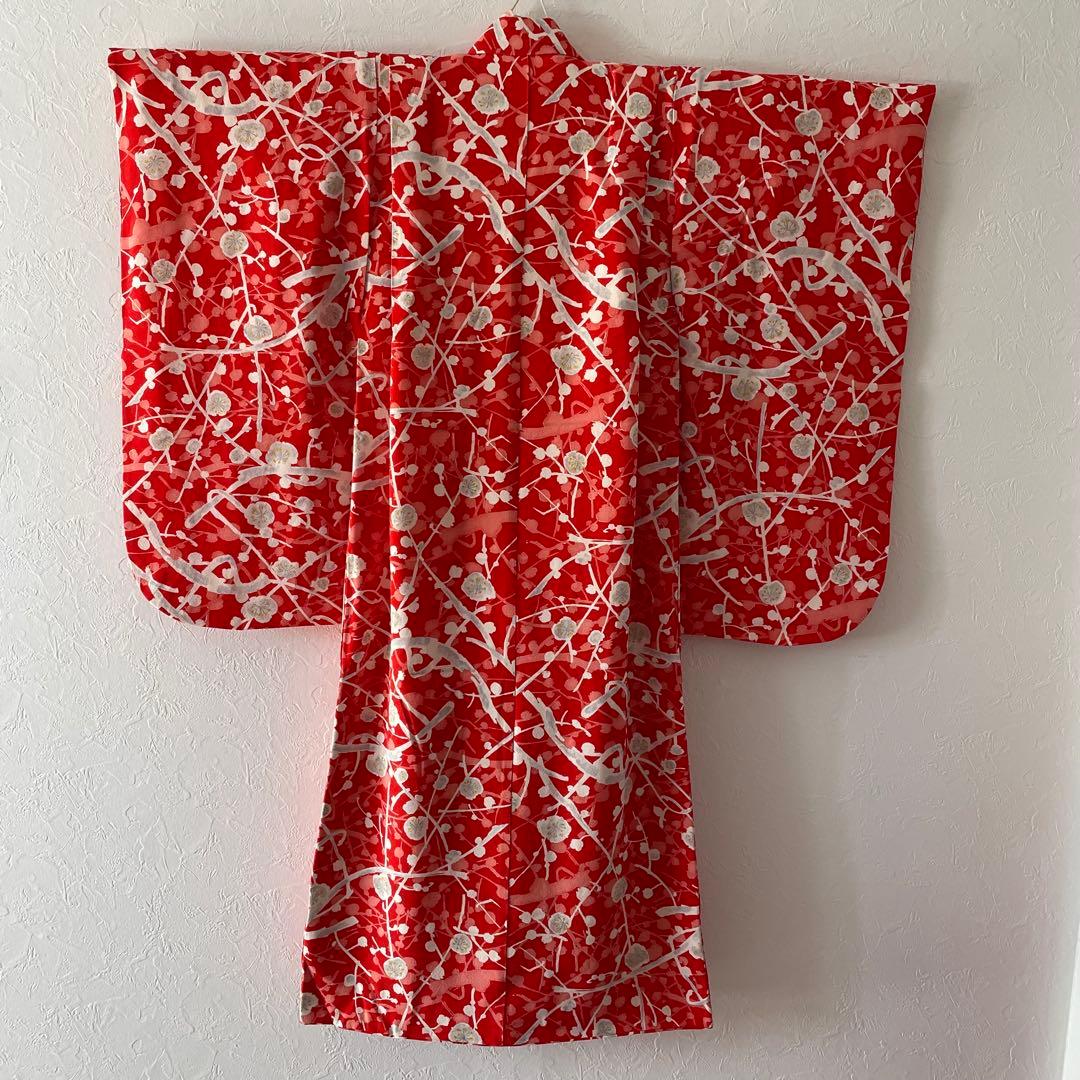 美品　七五三　7歳　正絹お着物セット　大寸作り帯