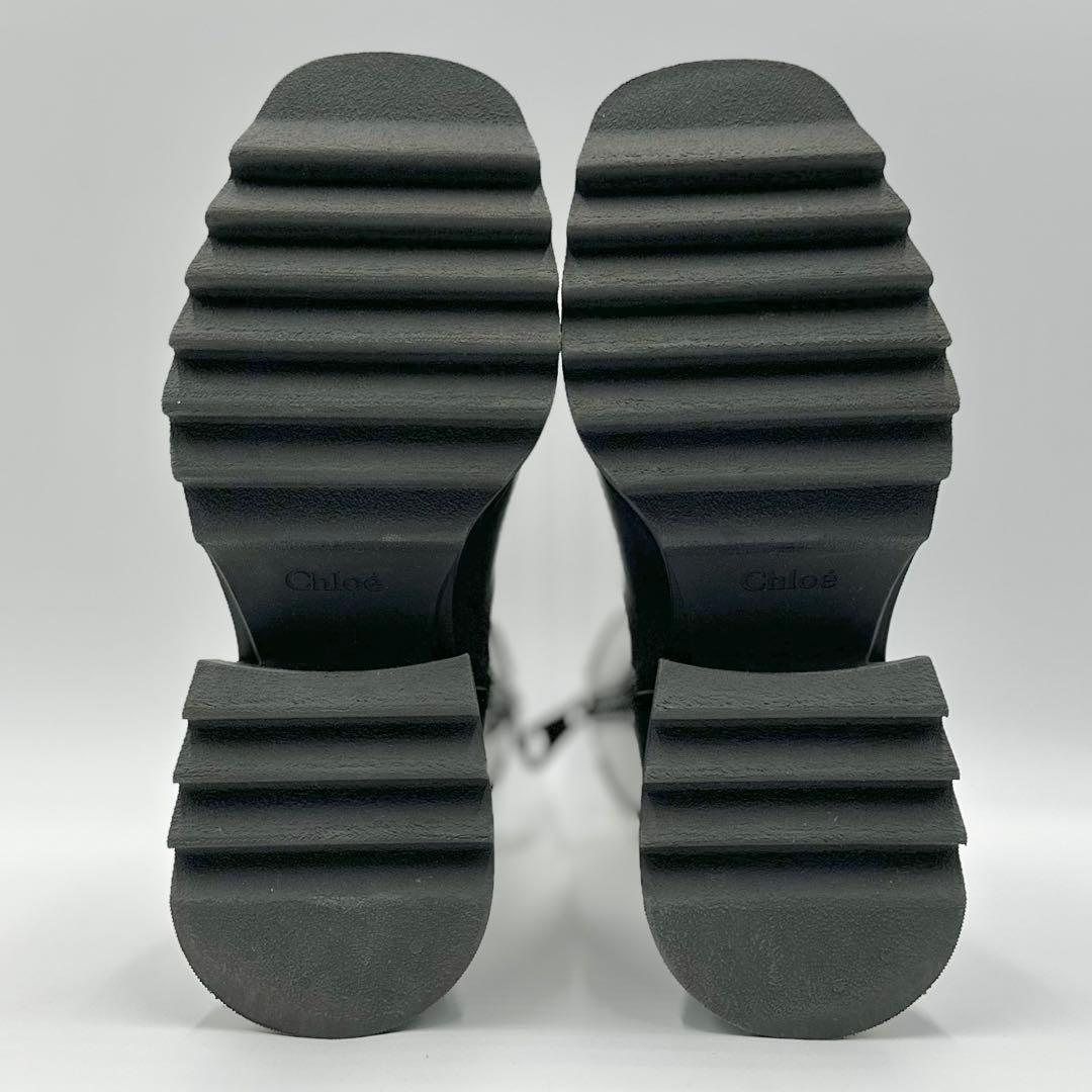 Chloe BETTY レインブーツ サイドジップ ラバーソール 黒 35