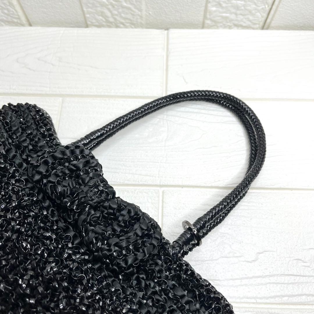 ✨極美品✨☘️ANTEPRIMA☘️✨ハンドバッグ✨ワイヤーバッグ✨リボン編み込み✨