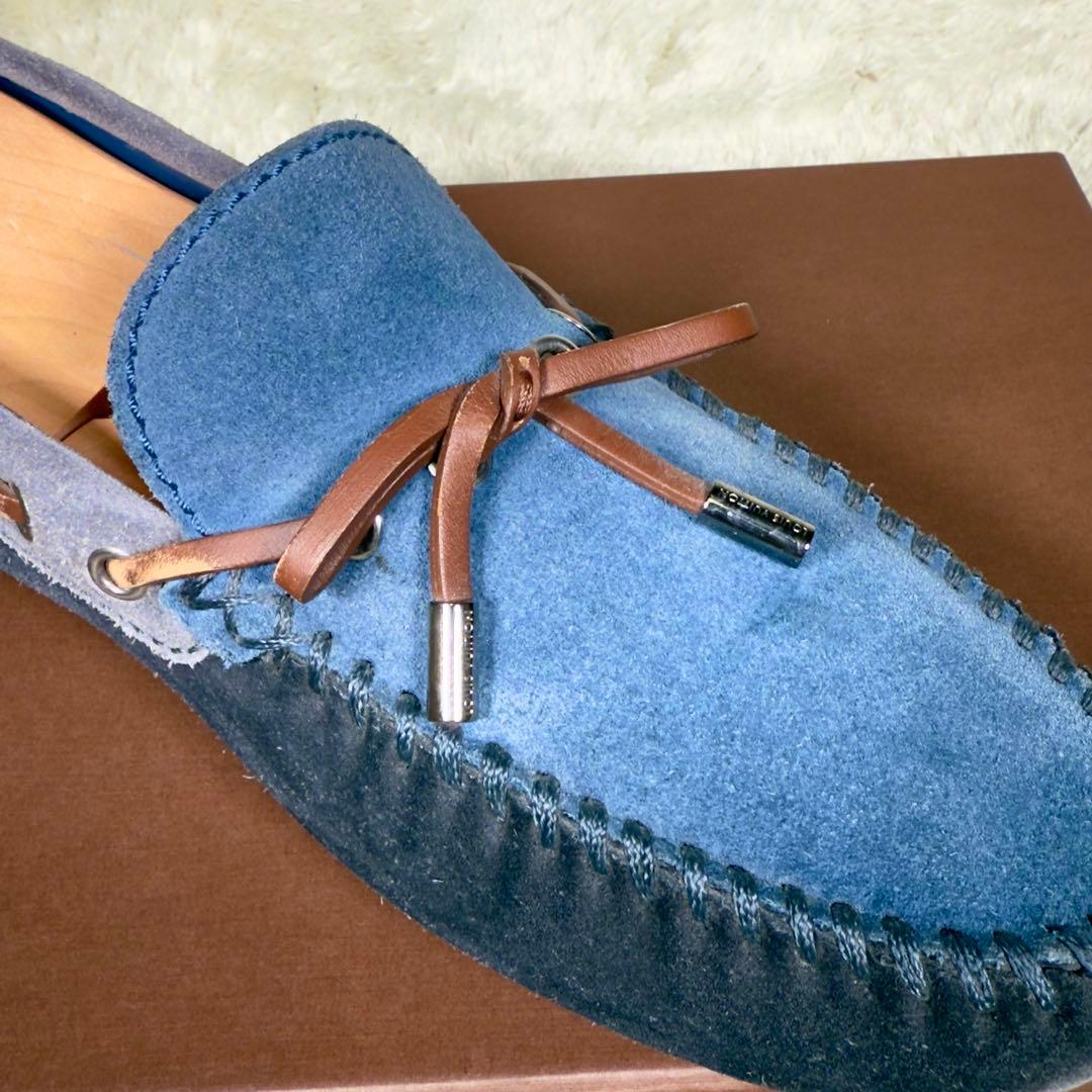 ルイヴィトン アリゾナライン モカシン 7 メンズ スエード ブルー