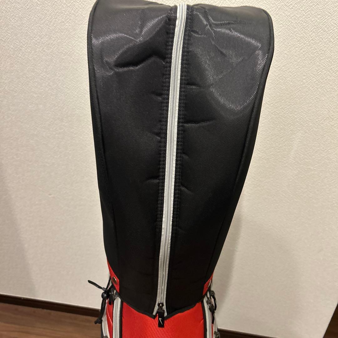 美品ナイキ レッド/ブラック 赤/黒　布地　軽量 ゴルフバッグ キャディバッグ