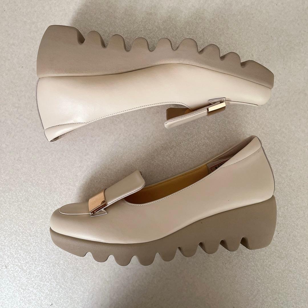 HILLS AVENUE ヒールローファー ウエーブソール 厚底 23cm