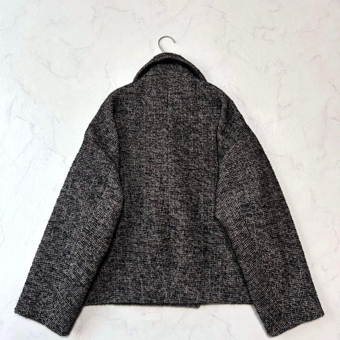 未使用級 フレームワーク TWEEDツイードショートコートワイド定価 5.2千円