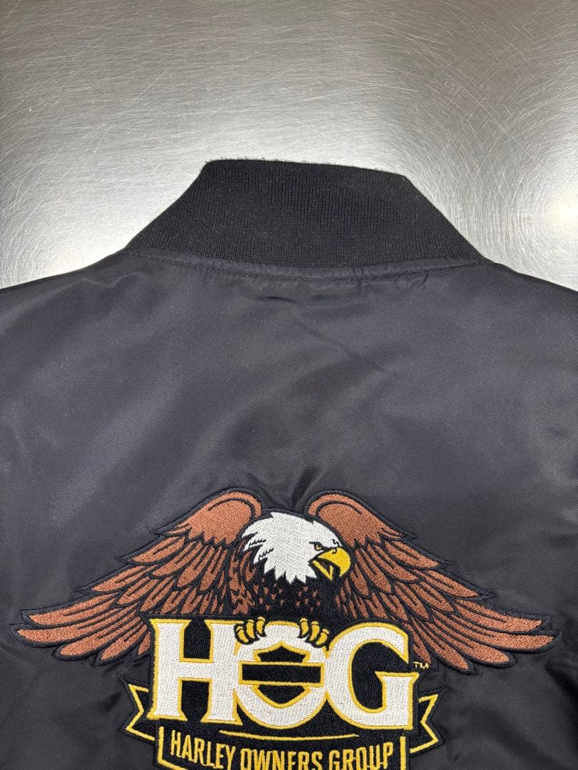 HOG ブラック ナイロンジャケット(サイズ) XL