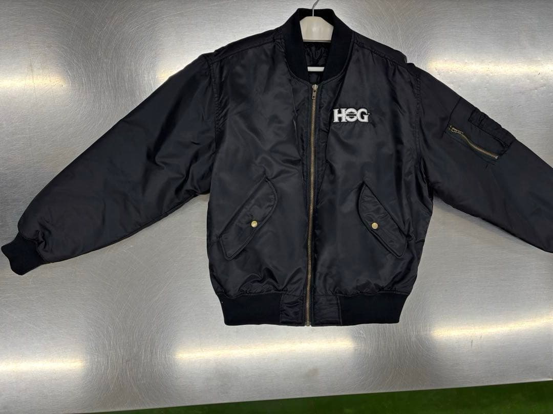 HOG ブラック ナイロンジャケット(サイズ) XL