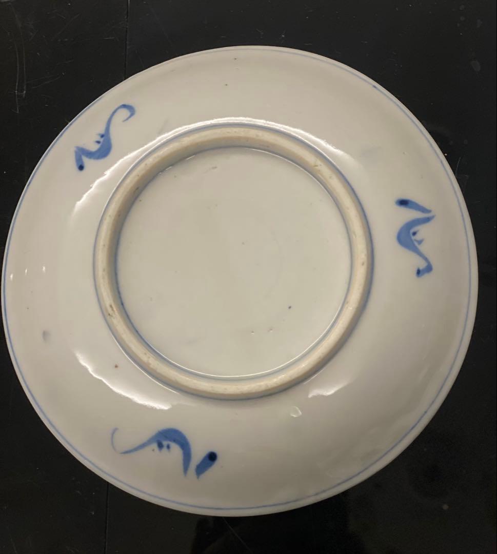 古伊万里染付山水文皿　6枚セット