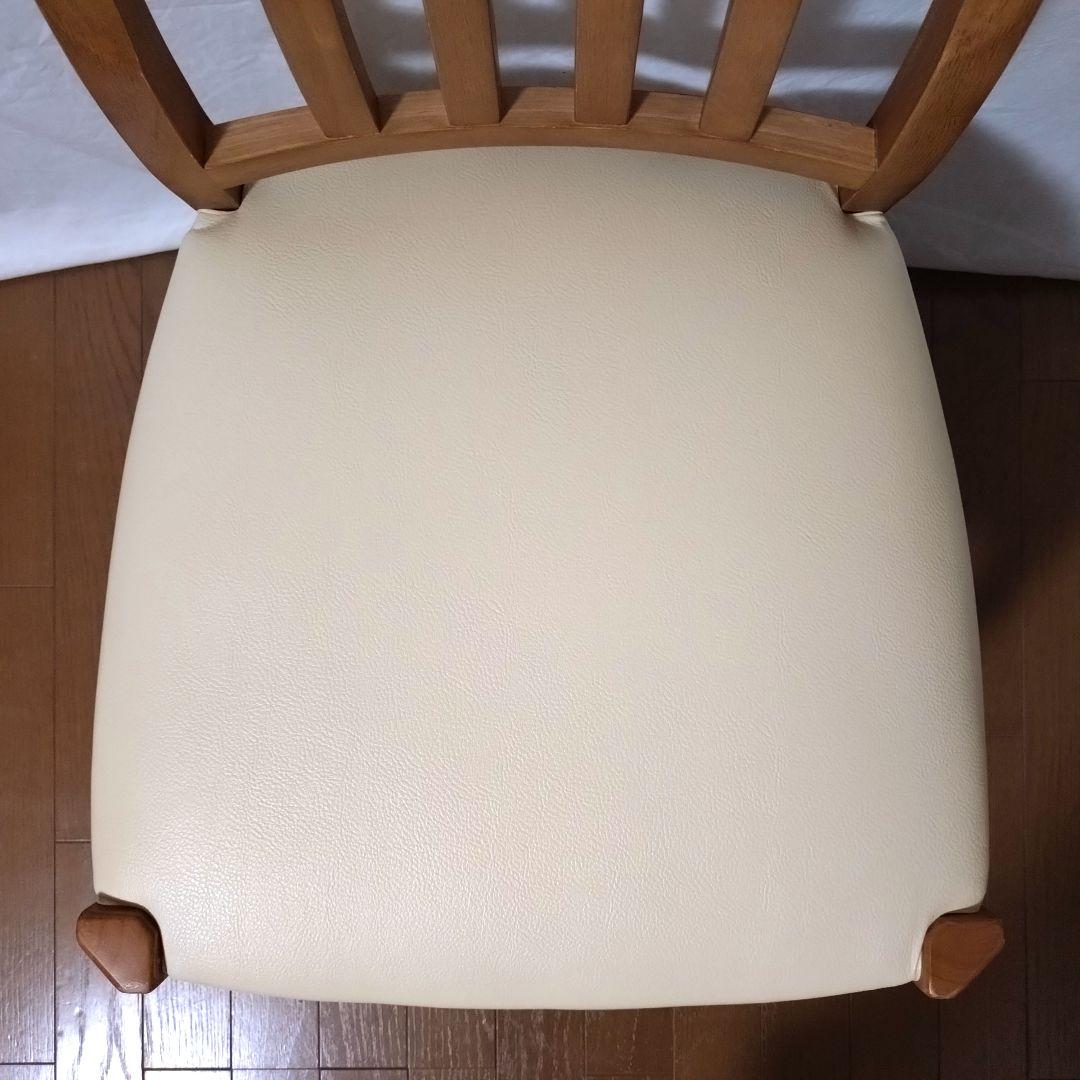 朝日木材加工　ダイニングチェア　2脚セット②　座面カバー付き　送料無料