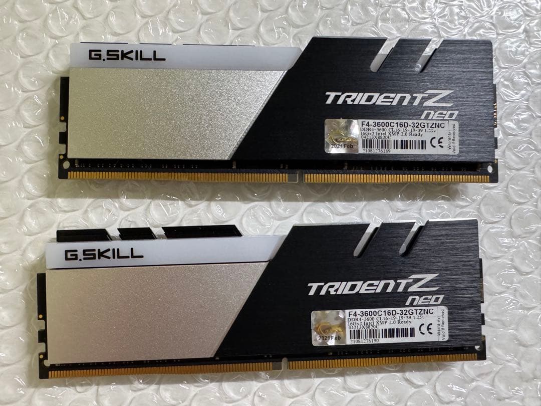 G.SKILL DDR4-3600MHz 32GB(16GBx2）