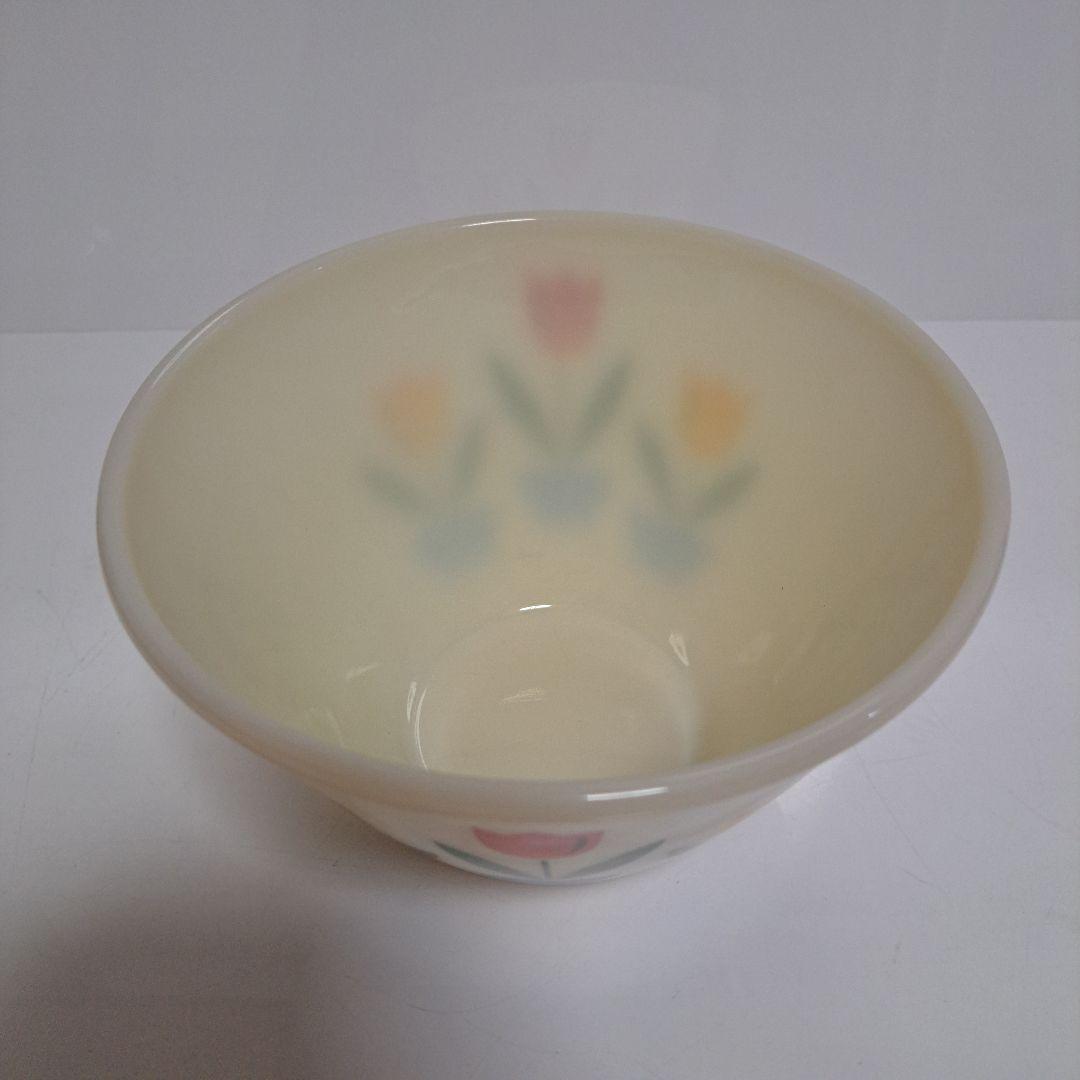 ファイヤーキング　Fire King　ミキシングボウル　チューリップ　アイボリー