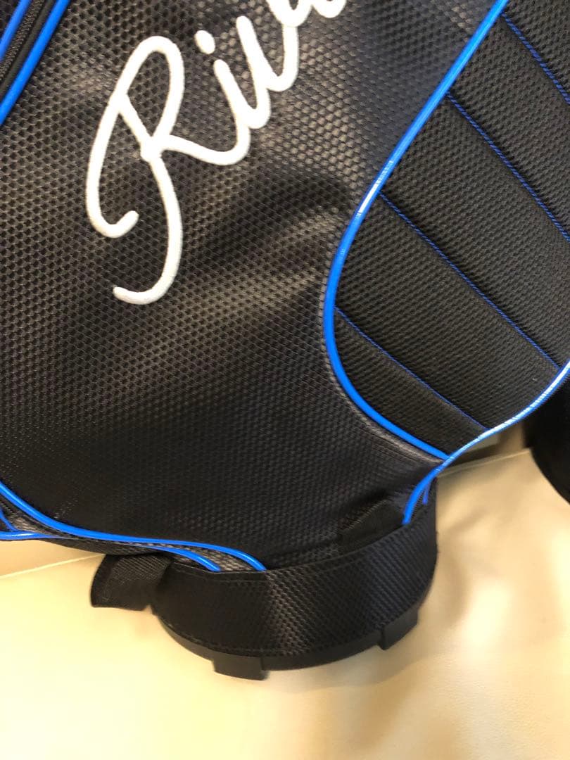 【送料込み】美品　リビエラ　キャディバッグ　青　黒　ゴルフバッグ