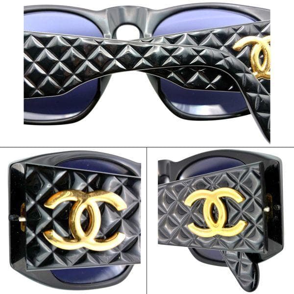 CHANEL シャネル サングラス マトラッセ ラウンド ココマーク ケース付き