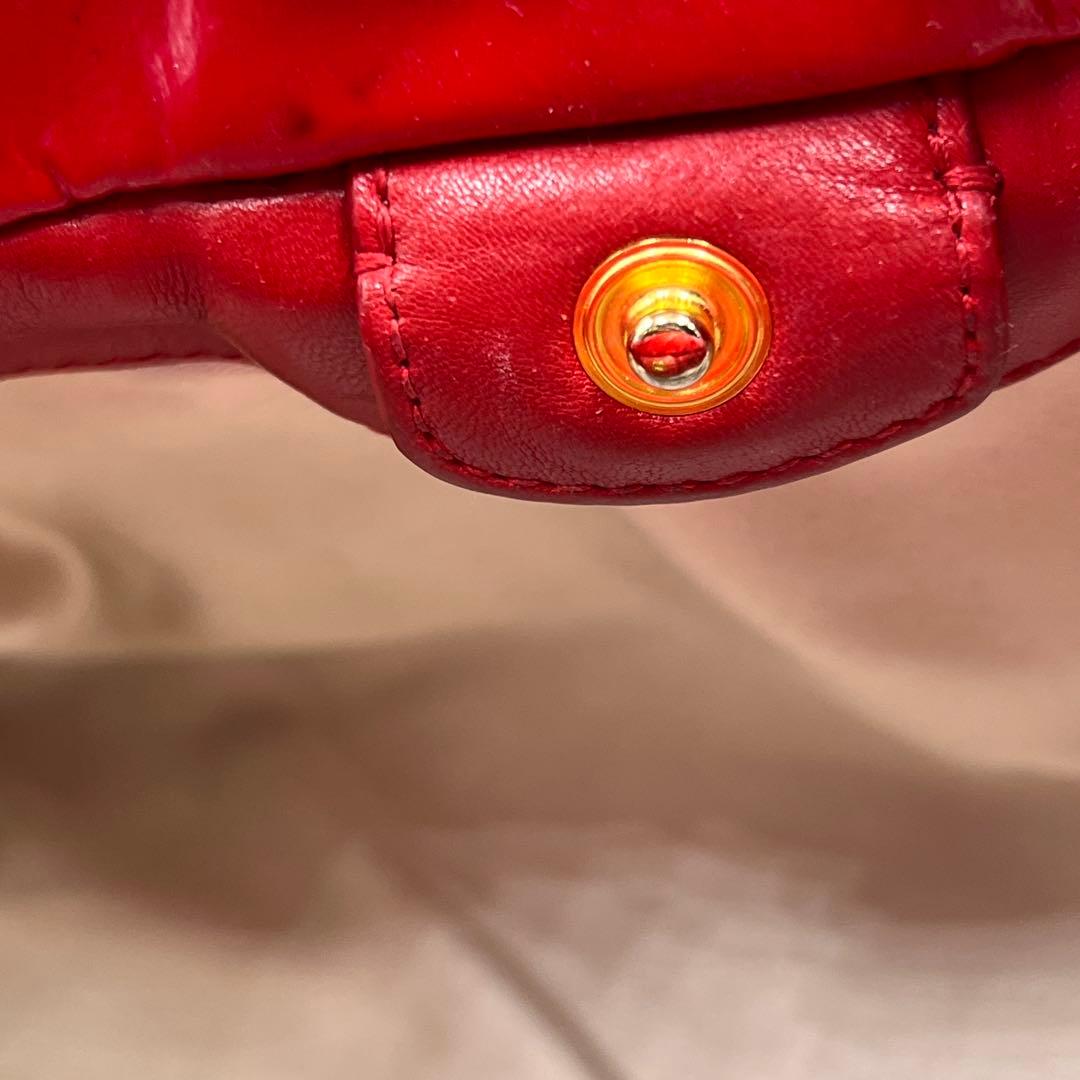 【美品】Miu Miu 2WAY Vitello Lux Y2K バッグ 赤