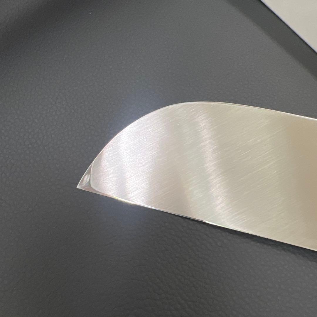 ★新品★義弘上作白二鋼鎌形薄刃包丁210mm七寸水牛柄マチ磨き裏押し化粧箱入