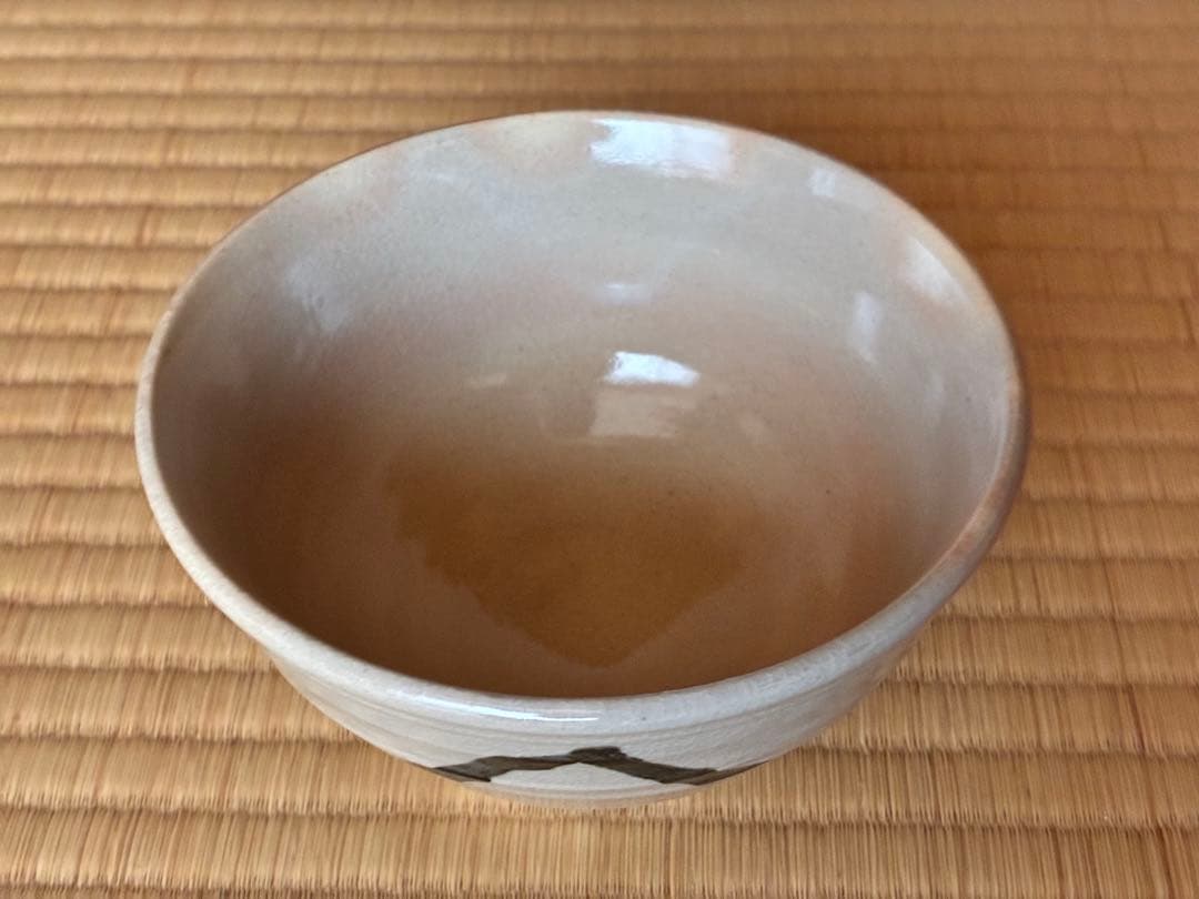 茶道具『朝日焼「燔師茶碗」14代而妙斎 宗員時代 「富士」自画 74代朝日豊斎造
