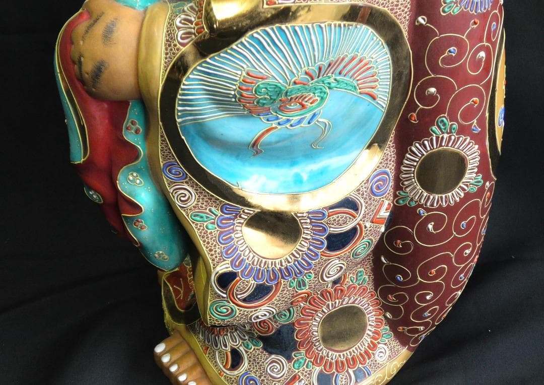 布袋様 九谷焼 置物 骨董品 インテリア 和風 オブジェ