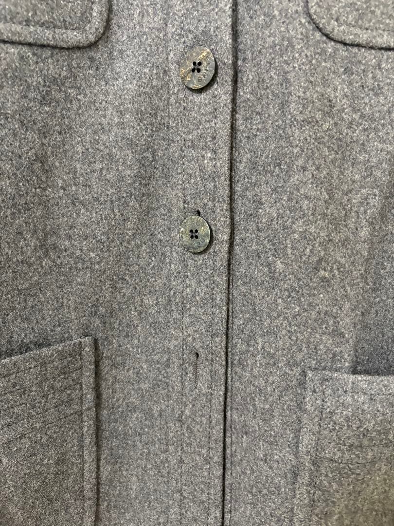 【希少】ヴィンテージCÉLINE ショート丈コート/ウール/グレー