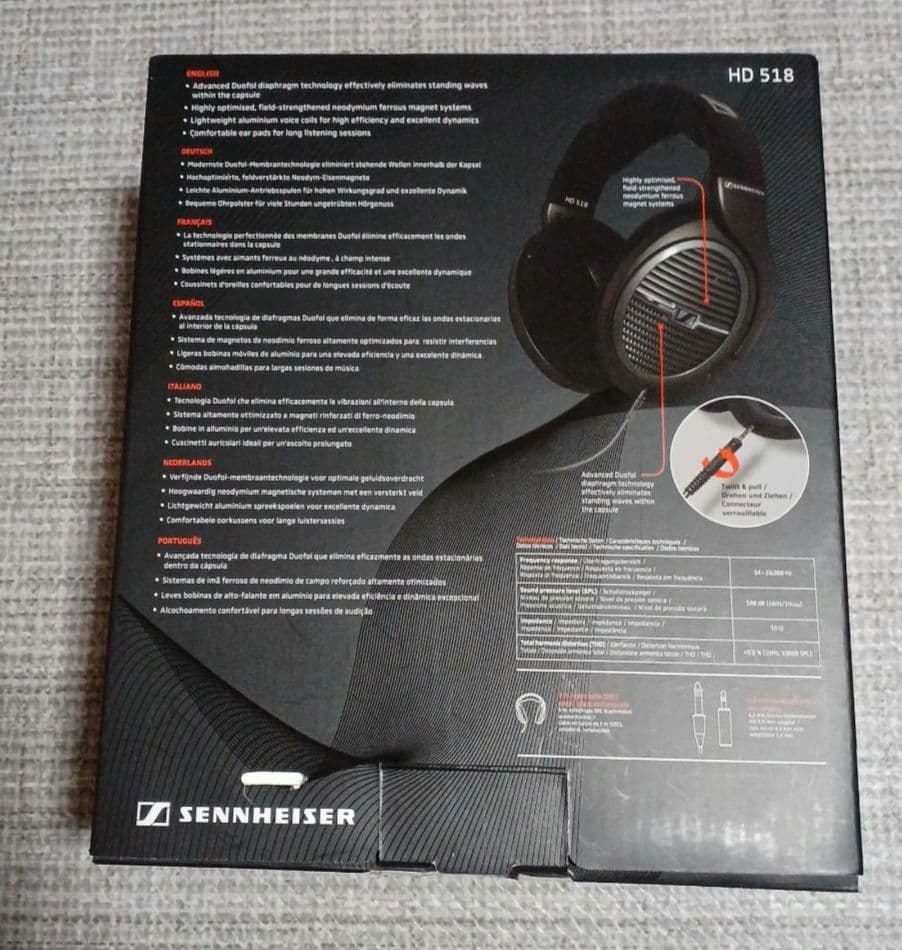 Sennheiser　ゼンハイザー　HD 518　有線ヘッドホン