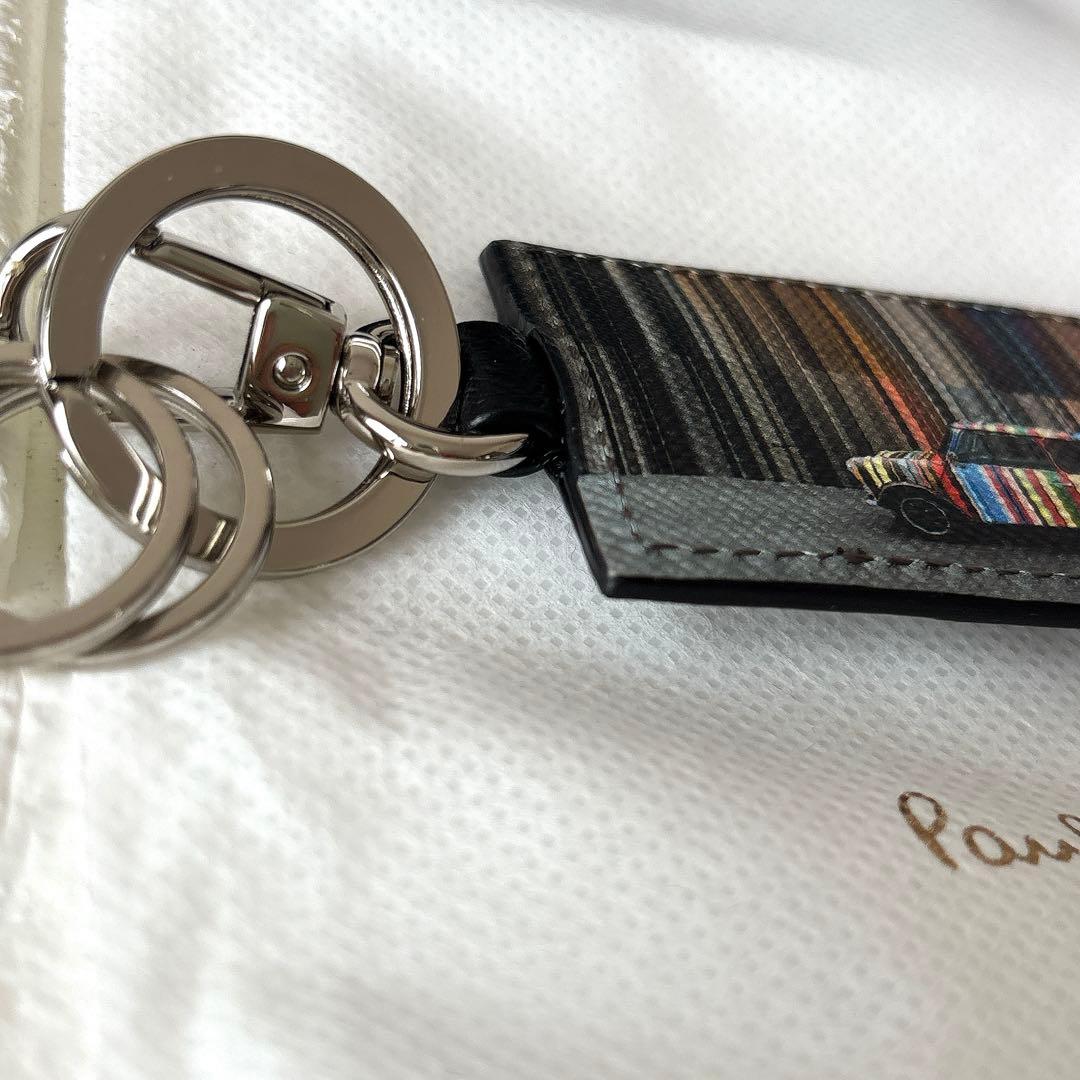 新品✨ポールスミス キーホルダー Mini ストライプ ウォール キーリング 車