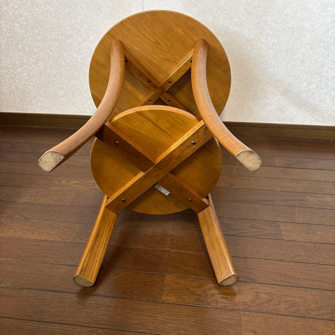 【美品】浜本工芸 サイドテーブル ラウンドテーブル