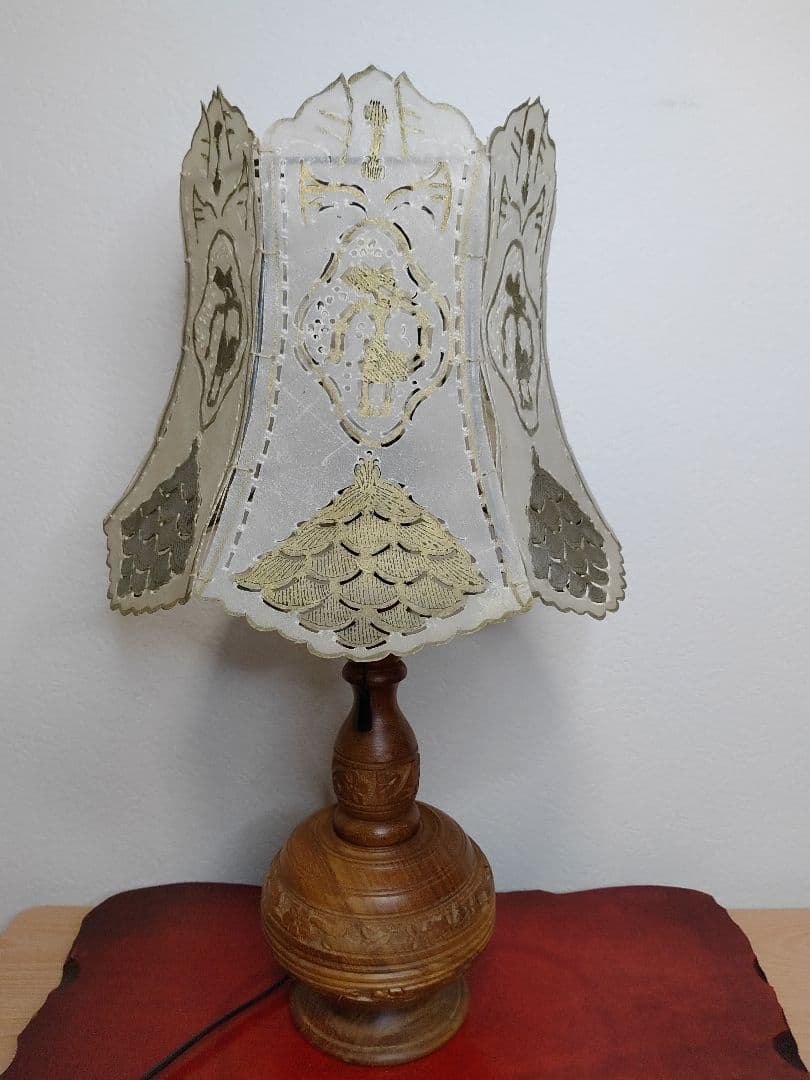 キャメルランプ 卓上ランプ テーブルランプ ラクダ皮 ヴィンテージ