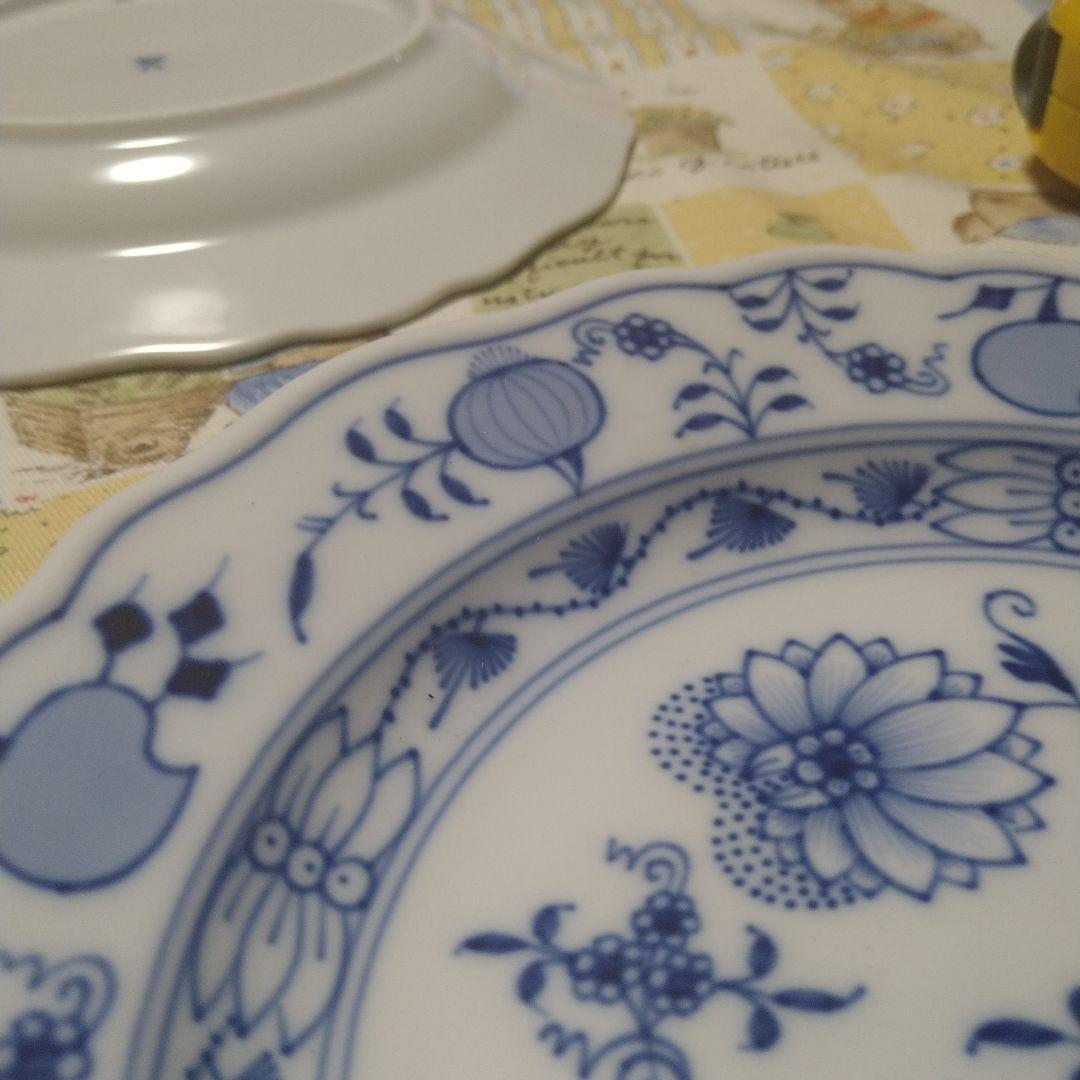 ♥マイセン　ブルーオニオン　刻印800101−501 ケーキプレート２枚セット