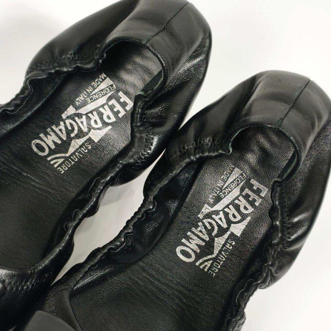 フェラガモ ヴァラリボン バレエシューズ LIZINKA ブラック 23.5