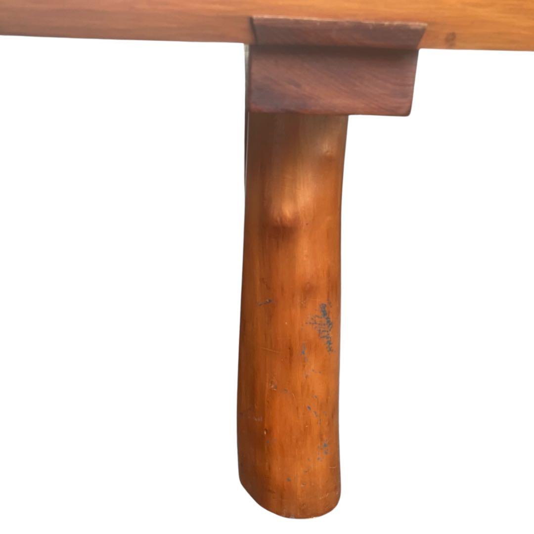 【アンティーク】欅の一枚板テーブル 小振りのカフェテーブル　センターテーブル