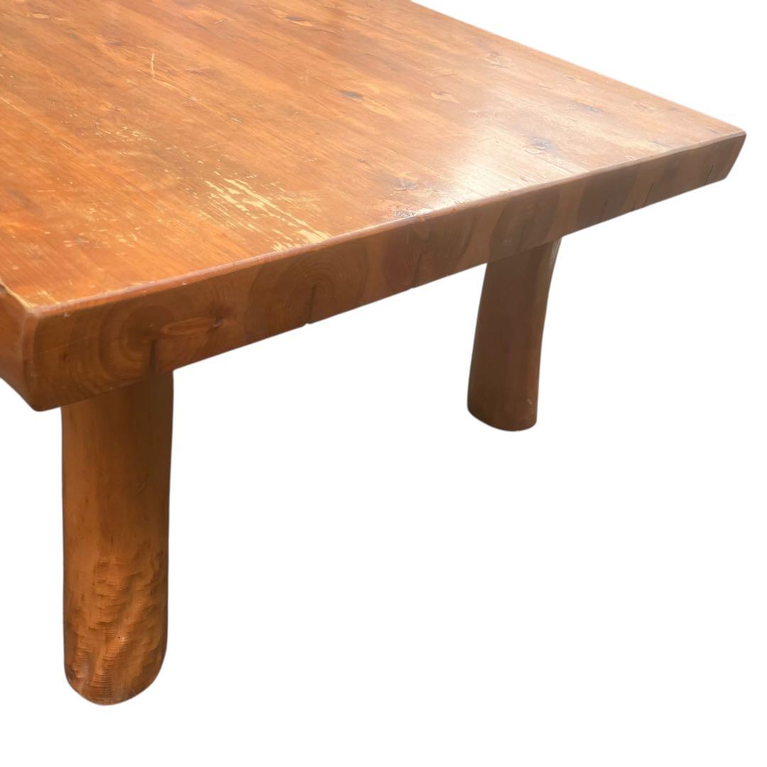 【アンティーク】欅の一枚板テーブル 小振りのカフェテーブル　センターテーブル