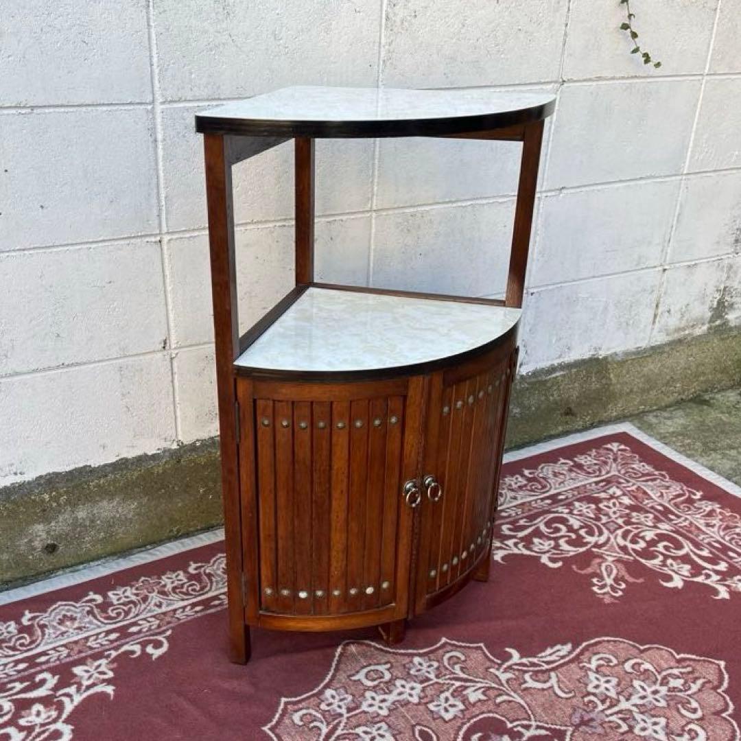 古家具ビンテージ品◾️karimoku カリモク 木製棚 飾り棚 ディスプレイ台