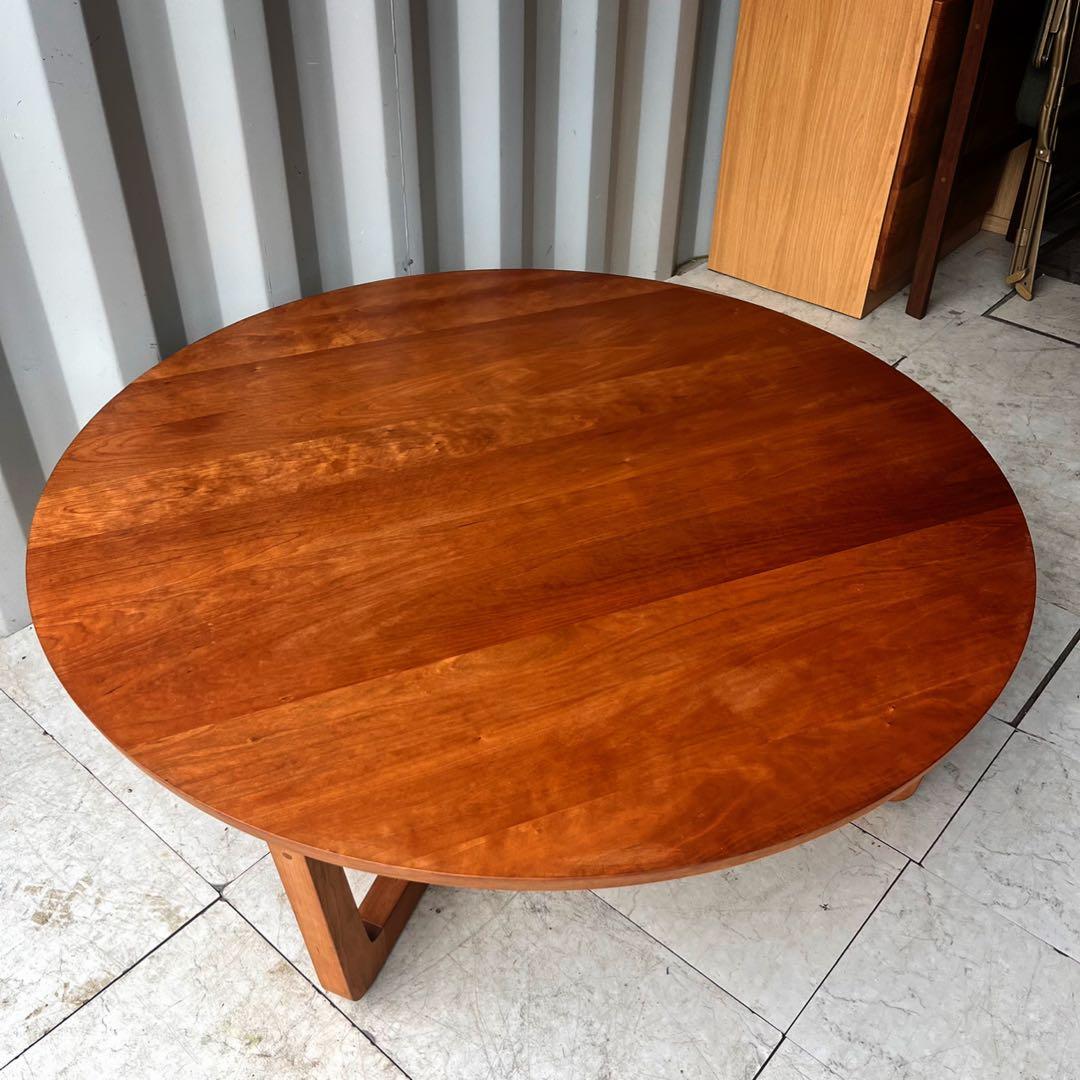 取付無料！マスターウォール ヘヴン 天然無垢材北欧風ラウンドリビングテーブル✨