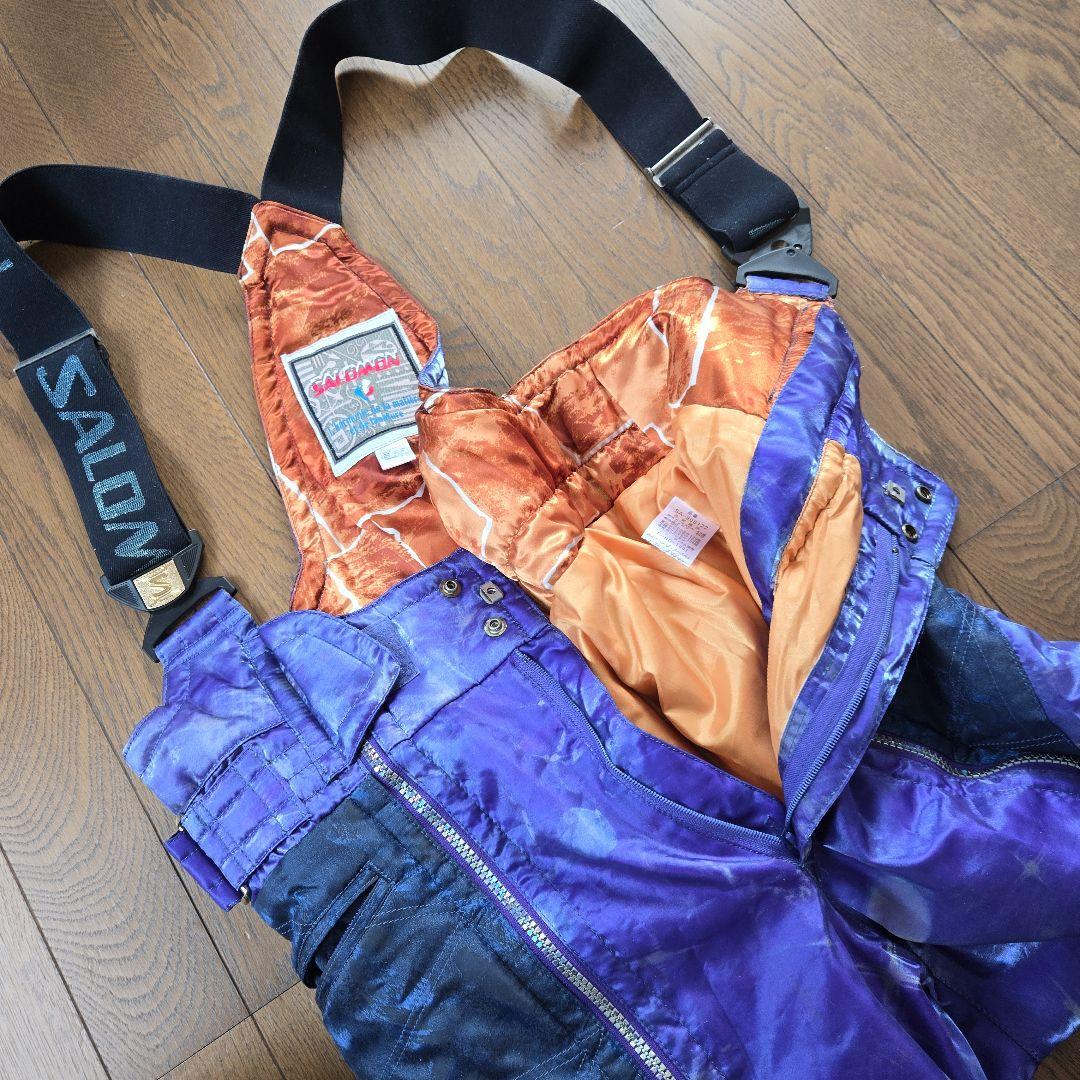 1990年代ヴィンテージ◆SALOMON◆ スキーウェア 上下セット 中古LL