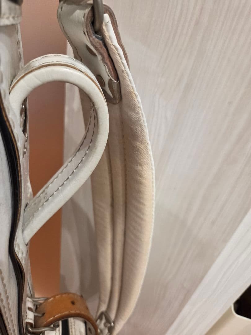 【中古年代物】PING ホワイトレザーキャディバッグ