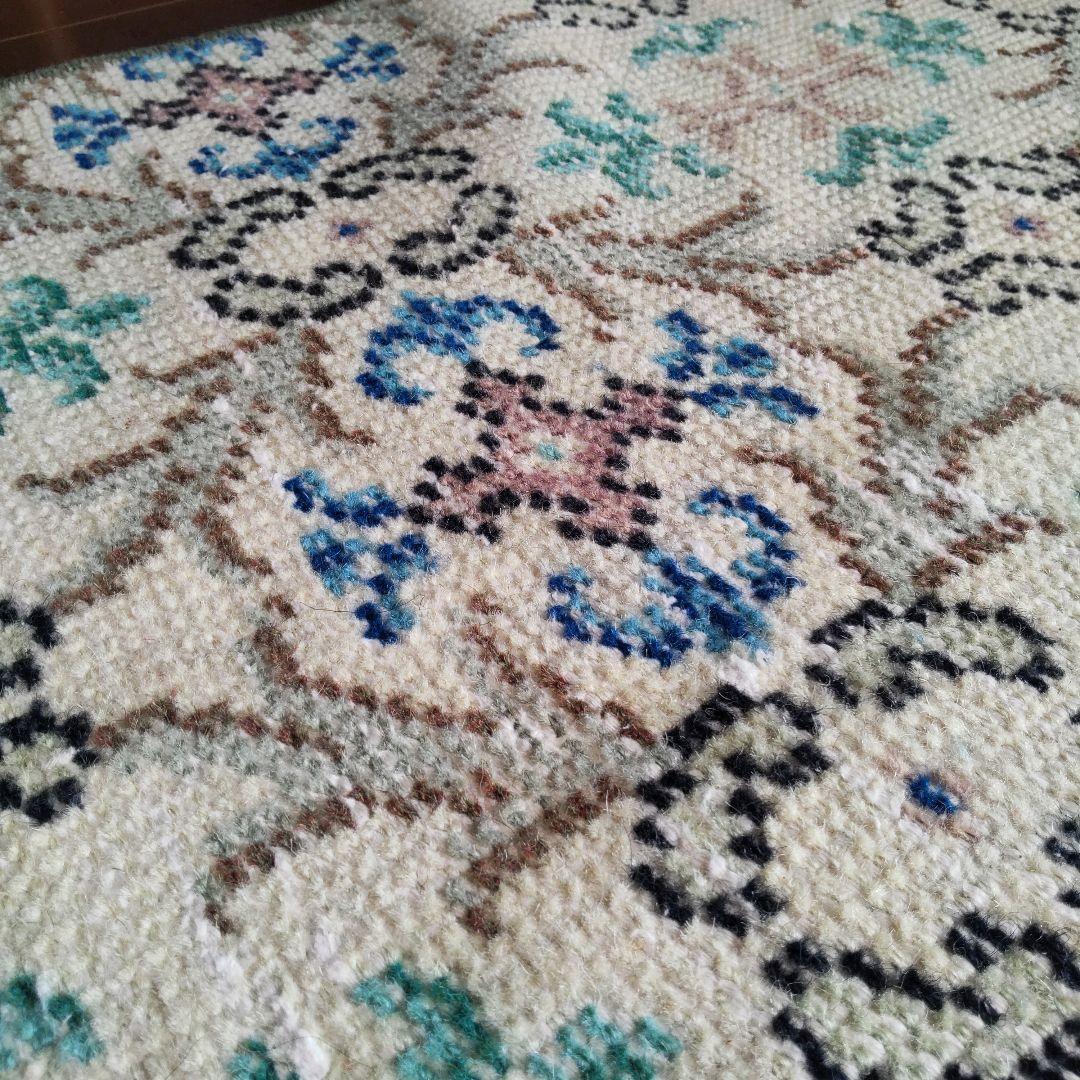 【すみれ】トルコラグ　94×209　ヴィンテージラグ　MS039