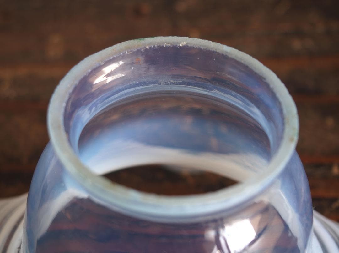 オパールガラス フリルガラス ランプシェード 大正ロマンオパールセント/K352