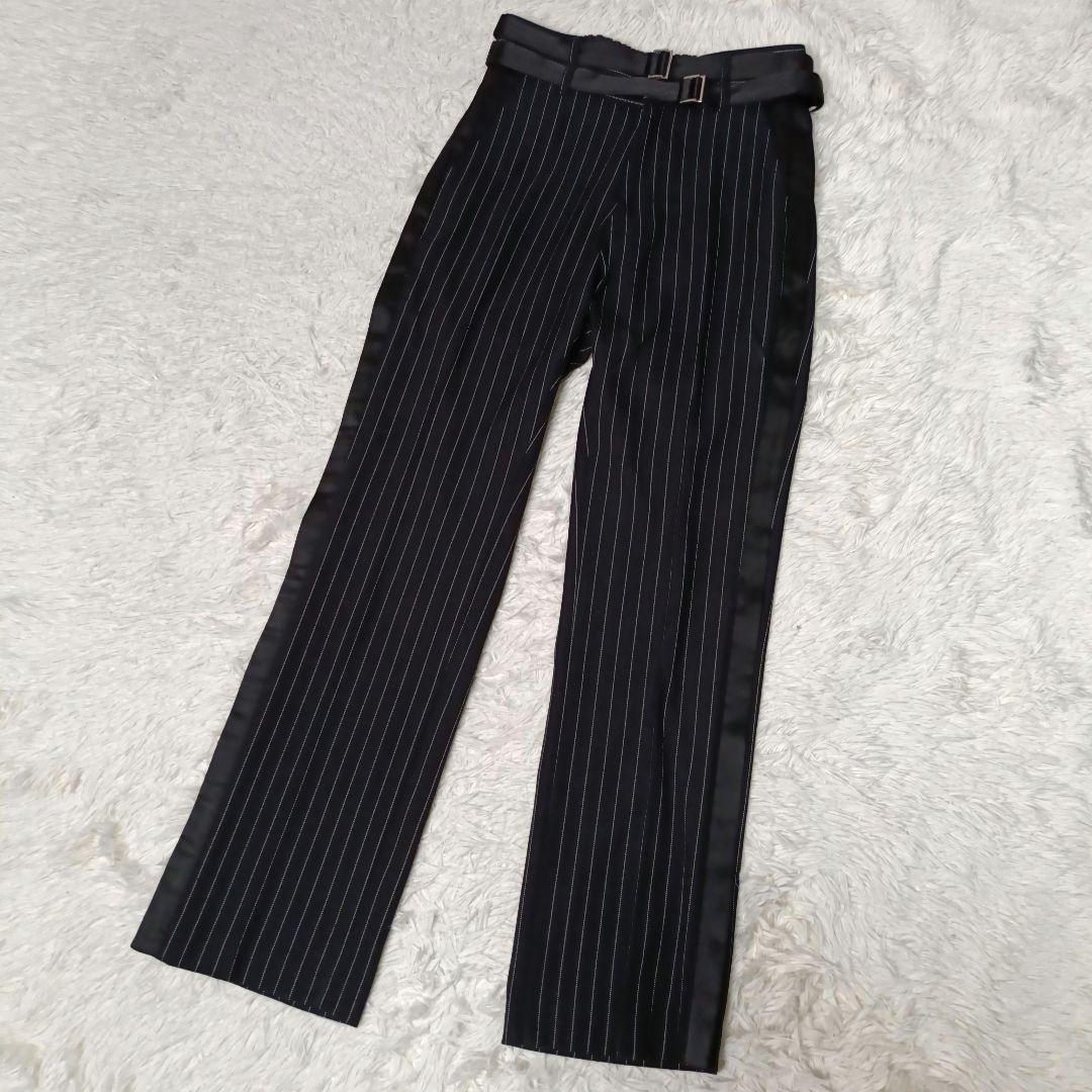 美品■NO ID. BLACK セットアップ ブラック×ストライプ