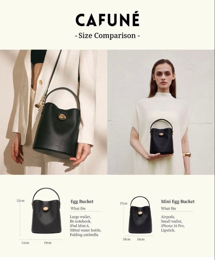 t*n様 ❤️極美品❤️CAFUNE EGG BUCKET - BLACK ショ