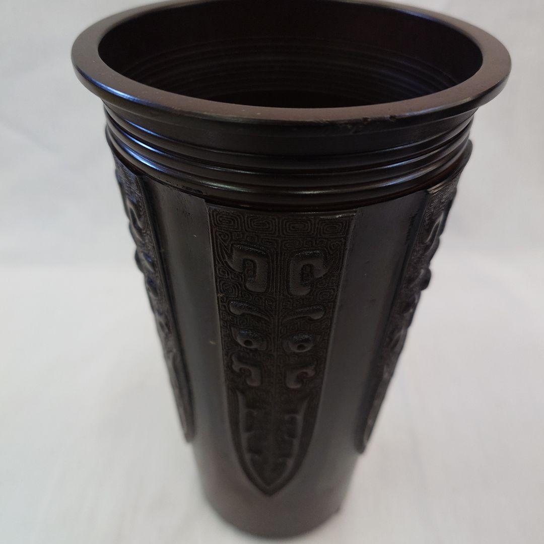 生け花 唐草透かし薄端 焼型 唐金製