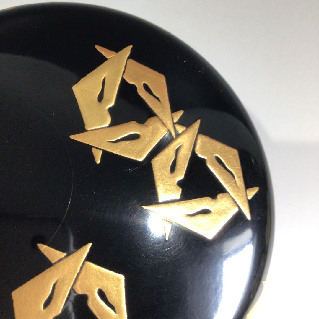 Ｐ６２８　棗　『漆匠　前端春斎作』『鱗鶴蒔絵』『大棗』　共共箱　茶道具